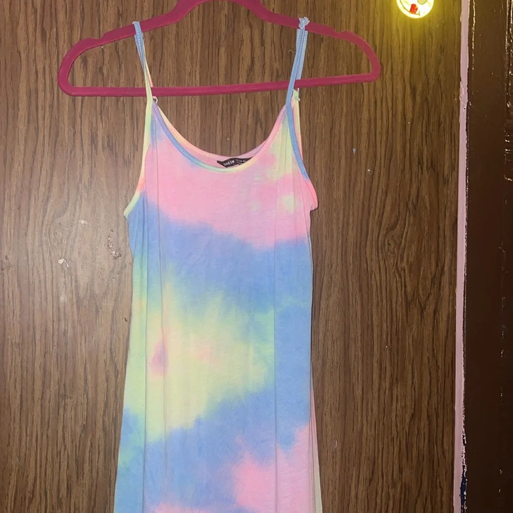 SHEIN VCAY Split Side Curved Hem Slip Dress - Picture 3 of 10